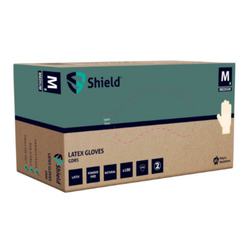 Shield Powder Free Disposable Latex Gloves GD05 | www.theglovestore.co.uK